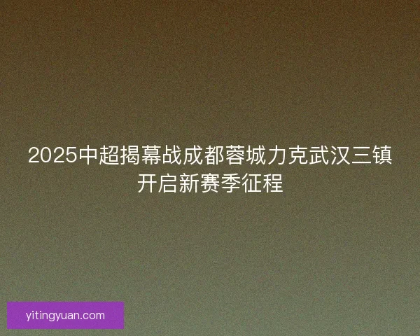 2025中超揭幕战成都蓉城力克武汉三镇开启新赛季征程